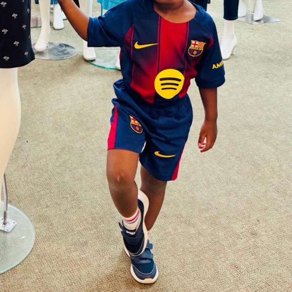 Kids Soccer Costume Set - Red and Blue